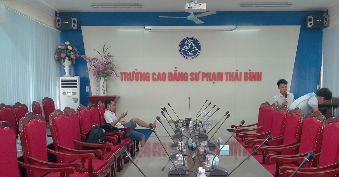 BXB EDC series conference system performance in Vietnam - Thai Binh College of education school